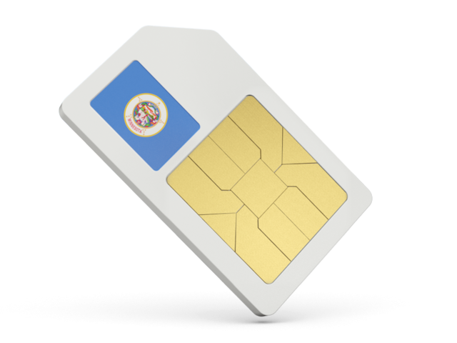 Sim card icon. Download flag icon of Minnesota