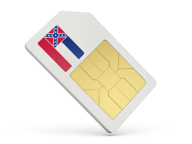 Sim card icon. Download flag icon of Mississippi