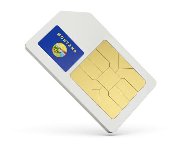 Sim card icon. Download flag icon of Montana