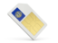 Flag of state of Nebraska. Sim card icon. Download icon
