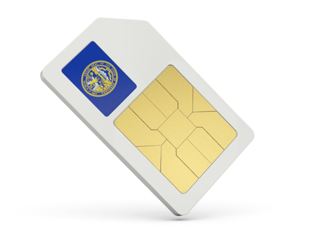 Sim card icon. Download flag icon of Nebraska