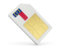 Flag of state of North Carolina. Sim card icon. Download icon