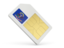 Flag of state of North Dakota. Sim card icon. Download icon