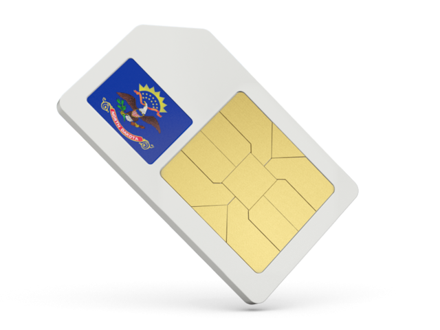 Sim card icon. Download flag icon of North Dakota