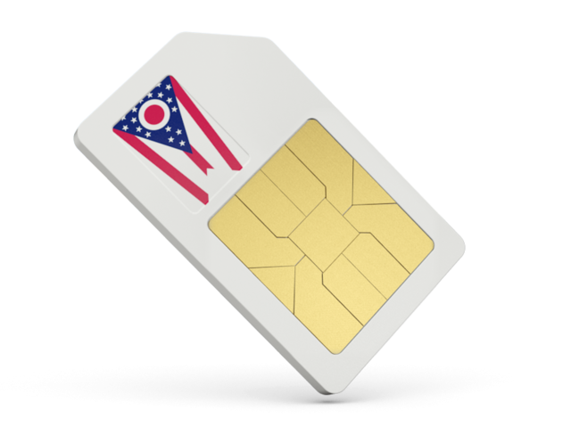 Sim card icon. Download flag icon of Ohio