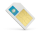 Flag of state of South Dakota. Sim card icon. Download icon