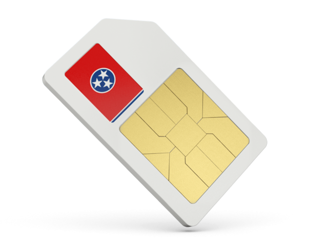Sim card icon. Download flag icon of Tennessee