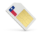 Flag of state of Texas. Sim card icon. Download icon