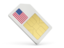 United States of America. Sim card icon. Download icon.