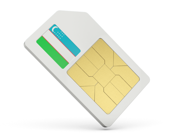 Sim card icon. Download flag icon of Uzbekistan at PNG format