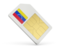 Venezuela. Sim card icon. Download icon.