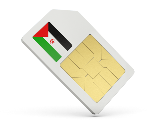 Sim card icon. Download flag icon of Western Sahara at PNG format