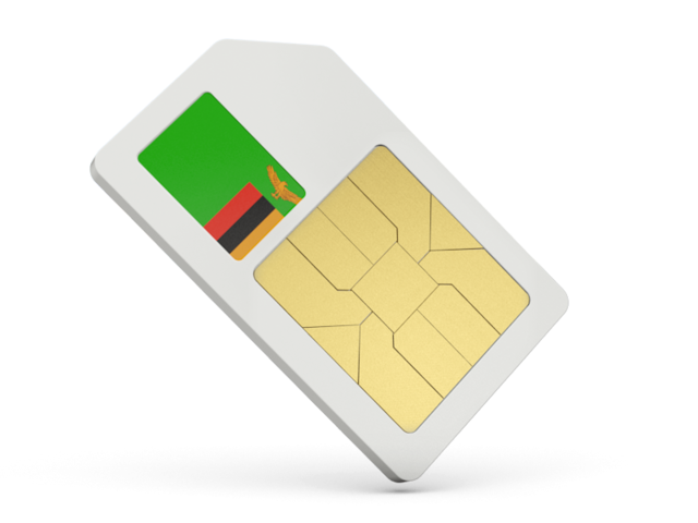 Sim card icon. Download flag icon of Zambia at PNG format