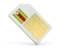 Zimbabwe. Sim card icon. Download icon.