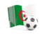 Algeria. Soccerball with waving flag. Download icon.