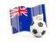 Anguilla. Soccerball with waving flag. Download icon.