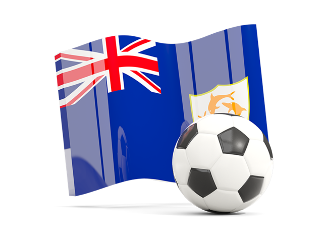 Soccerball with waving flag. Download flag icon of Anguilla at PNG format