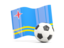 Aruba. Soccerball with waving flag. Download icon.