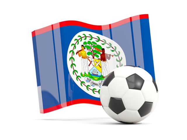 Soccerball with waving flag. Download flag icon of Belize at PNG format