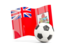 Bermuda. Soccerball with waving flag. Download icon.