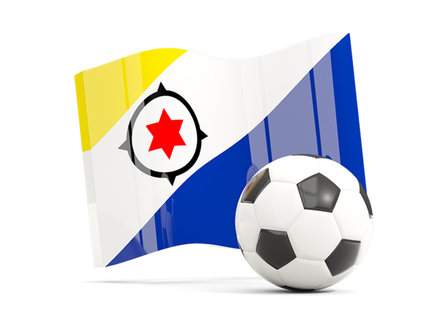 Soccerball with waving flag. Download flag icon of Bonaire at PNG format