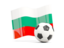 Bulgaria. Soccerball with waving flag. Download icon.