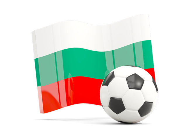 Soccerball with waving flag. Download flag icon of Bulgaria at PNG format