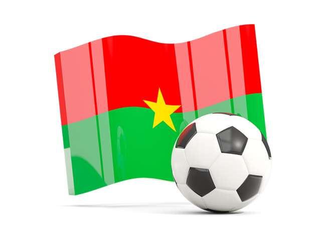 Soccerball with waving flag. Download flag icon of Burkina Faso at PNG format