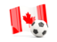 Canada. Soccerball with waving flag. Download icon.