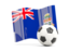 Cayman Islands. Soccerball with waving flag. Download icon.