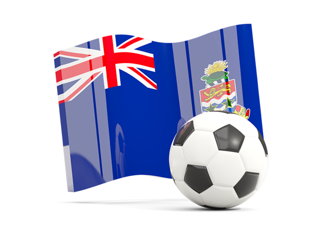 Soccerball with waving flag. Download flag icon of Cayman Islands at PNG format