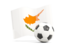 Cyprus. Soccerball with waving flag. Download icon.