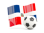 Dominican Republic. Soccerball with waving flag. Download icon.