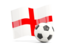 England. Soccerball with waving flag. Download icon.