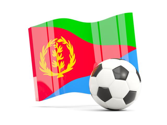 Soccerball with waving flag. Download flag icon of Eritrea at PNG format