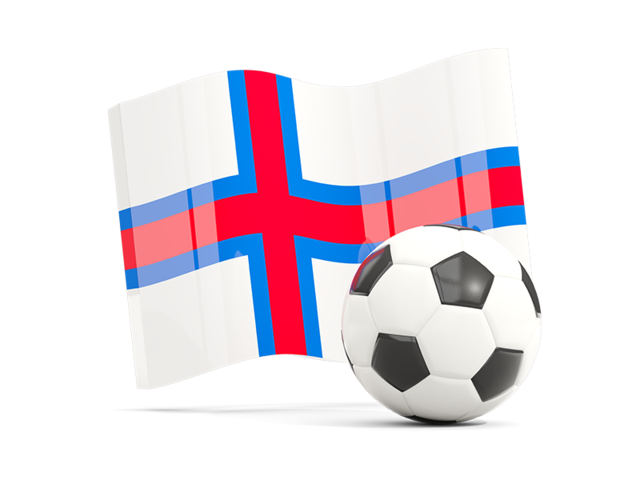 Soccerball with waving flag. Download flag icon of Faroe Islands at PNG format