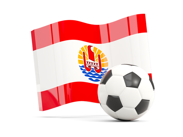 Soccerball with waving flag. Download flag icon of French Polynesia at PNG format