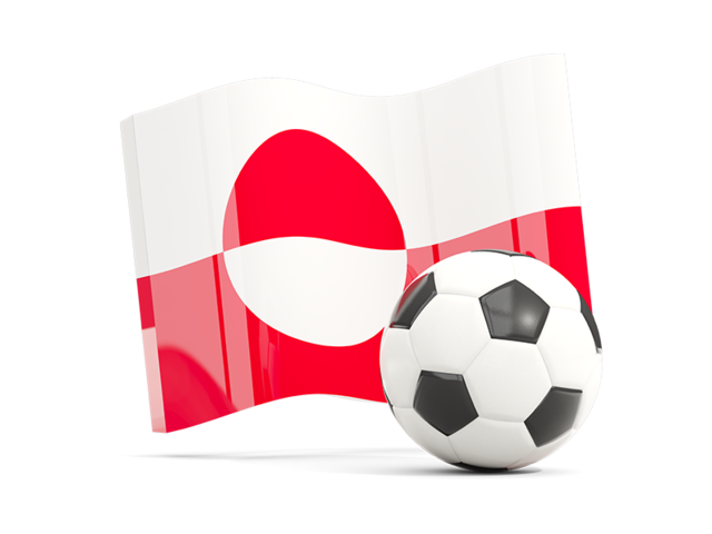 Soccerball with waving flag. Download flag icon of Greenland at PNG format