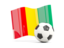Guinea. Soccerball with waving flag. Download icon.