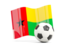 Guinea-Bissau. Soccerball with waving flag. Download icon.