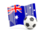 Heard Island. Soccerball with waving flag. Download icon.