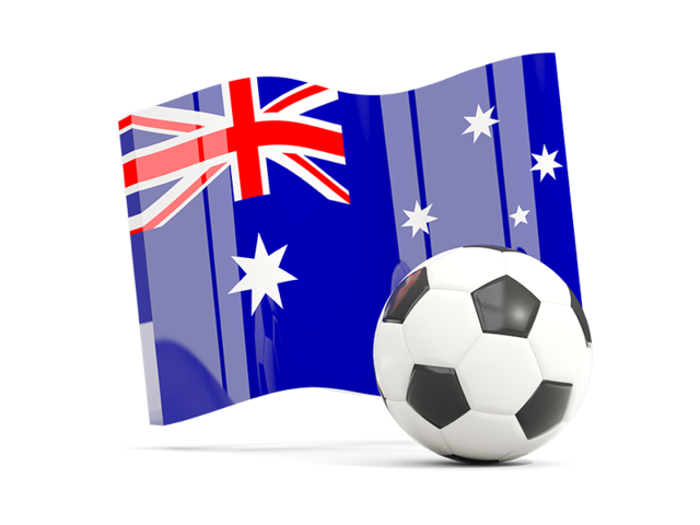 Soccerball with waving flag. Download flag icon of Heard Island at PNG format