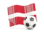 Latvia. Soccerball with waving flag. Download icon.