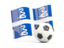 Martinique. Soccerball with waving flag. Download icon.