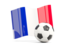 Mayotte. Soccerball with waving flag. Download icon.