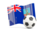 Montserrat. Soccerball with waving flag. Download icon.