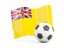 Niue. Soccerball with waving flag. Download icon.