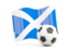 Scotland. Soccerball with waving flag. Download icon.