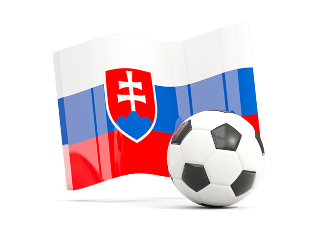 Soccerball with waving flag. Download flag icon of Slovakia at PNG format