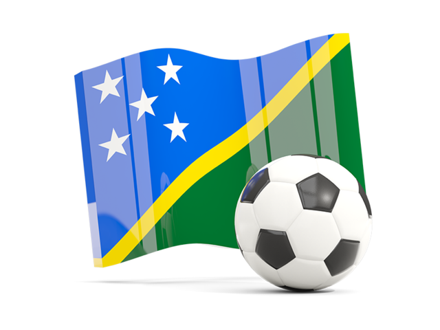 Soccerball with waving flag. Download flag icon of Solomon Islands at PNG format
